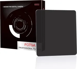 Fotga HD Optical Glass ND8 4x4 0.9 Neutral Density Filter 3 Stops for 4x4 inch 100mmx100mm Lens Matte Box Cokin Z Hitech Lee Lens Filter Trays Holder