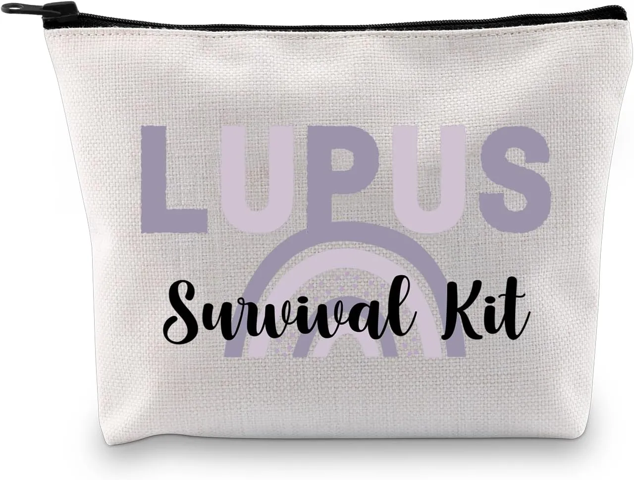 G2TUP Lupus Awareness Gift Lupus Survival Kit Makeup Bag Lupus Warrior Cosmetic Bag Lupus Support Gift Chronic Illness Gift (Lupus Survival Kit MB)