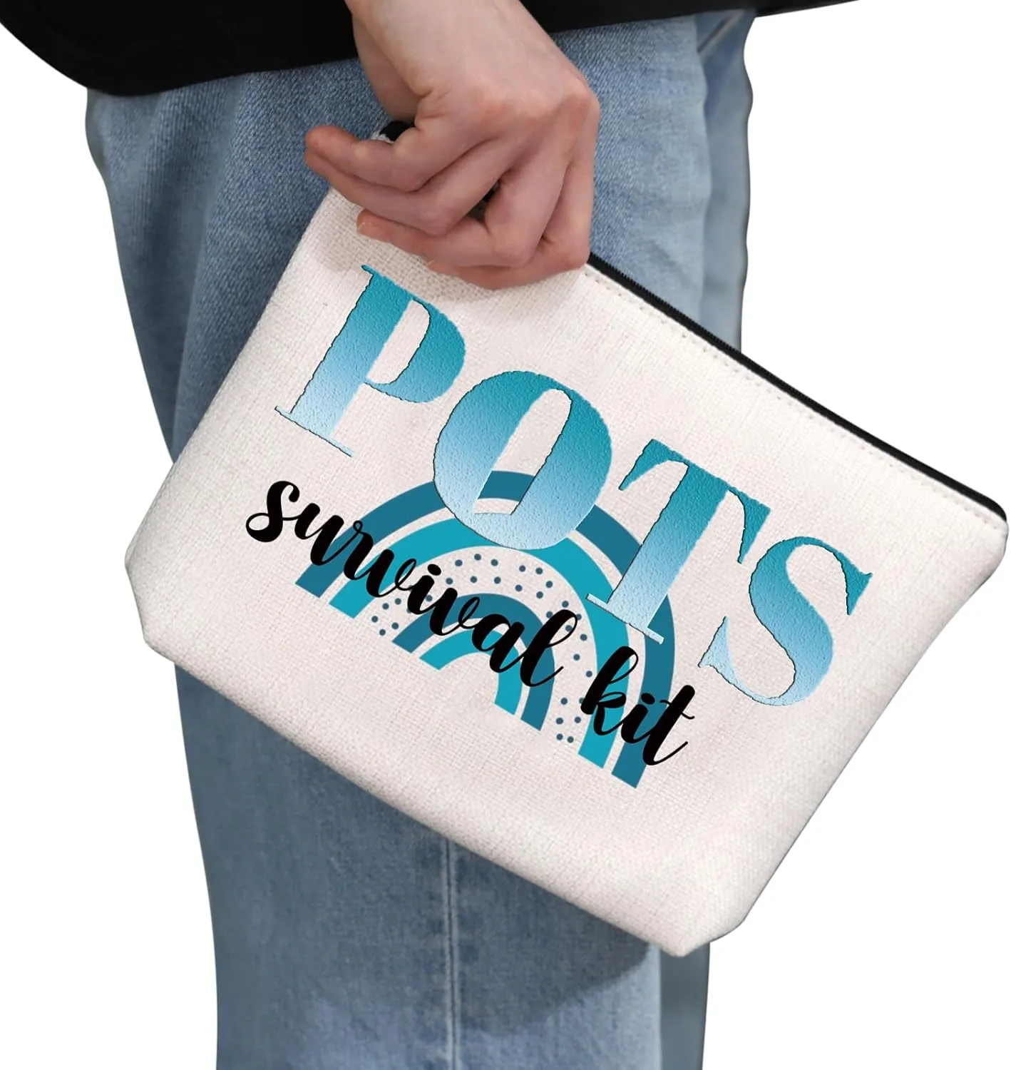 G2TUP POTS Awareness Gift POTS Survival Kit POTS Syndrome Fighter Warrior Cosmetic Bag Dysautonomia Awareness Gift (POTS Survival Kit MB)