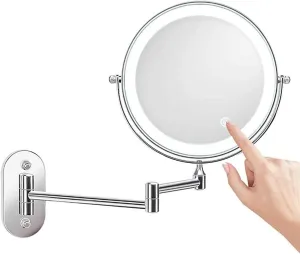 GALSOR Bathroom Mirror Shaving Mirrors Wall Mounted,Makeup Mirror with 1X/7X Magnification,360°