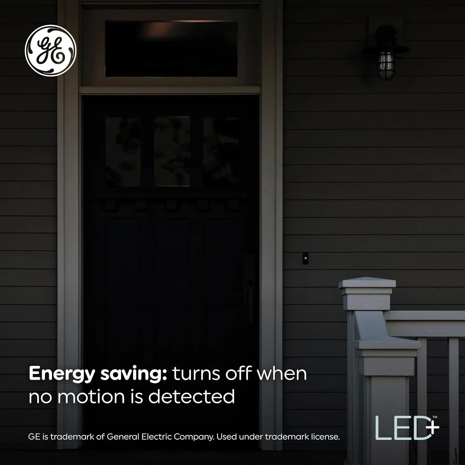 GE LED  Motion Sensor LED Light Bulbs, 12W, Outdoor Security Lights, A21, Warm White (2 Pack)