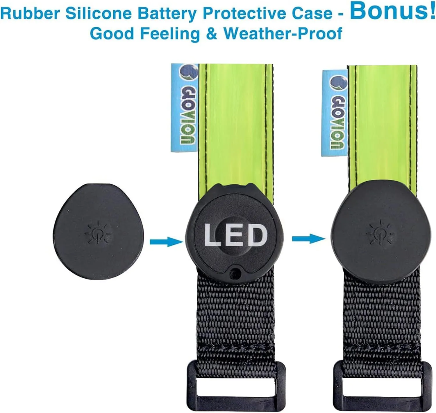 Glovion Reflective Running Gear LED Armband Rechargeable