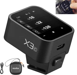Godox X3C X3 C X3-C TTL Wireless Flash Trigger Compatible for Canon Camera, OLED Touchscreen Flash Transmitter,Built-in Lithium Battery Quick Charge(Upgrade Version of X2T-C/Xpro-C/XProII-C)