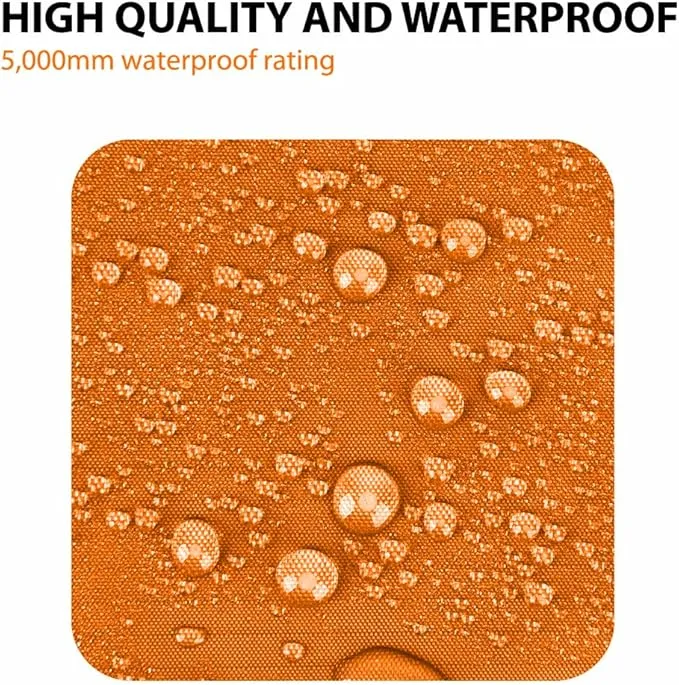 Gold Armour Rainfly Tarp Hammock, Premium 14.7ft/12ft/10ft/8ft Rain Fly Cover, Waterproof Ultralight Camping Shelter Canopy, Survival Equipment Gear Camping Tent Accessories (Orange 10ft x 8ft)