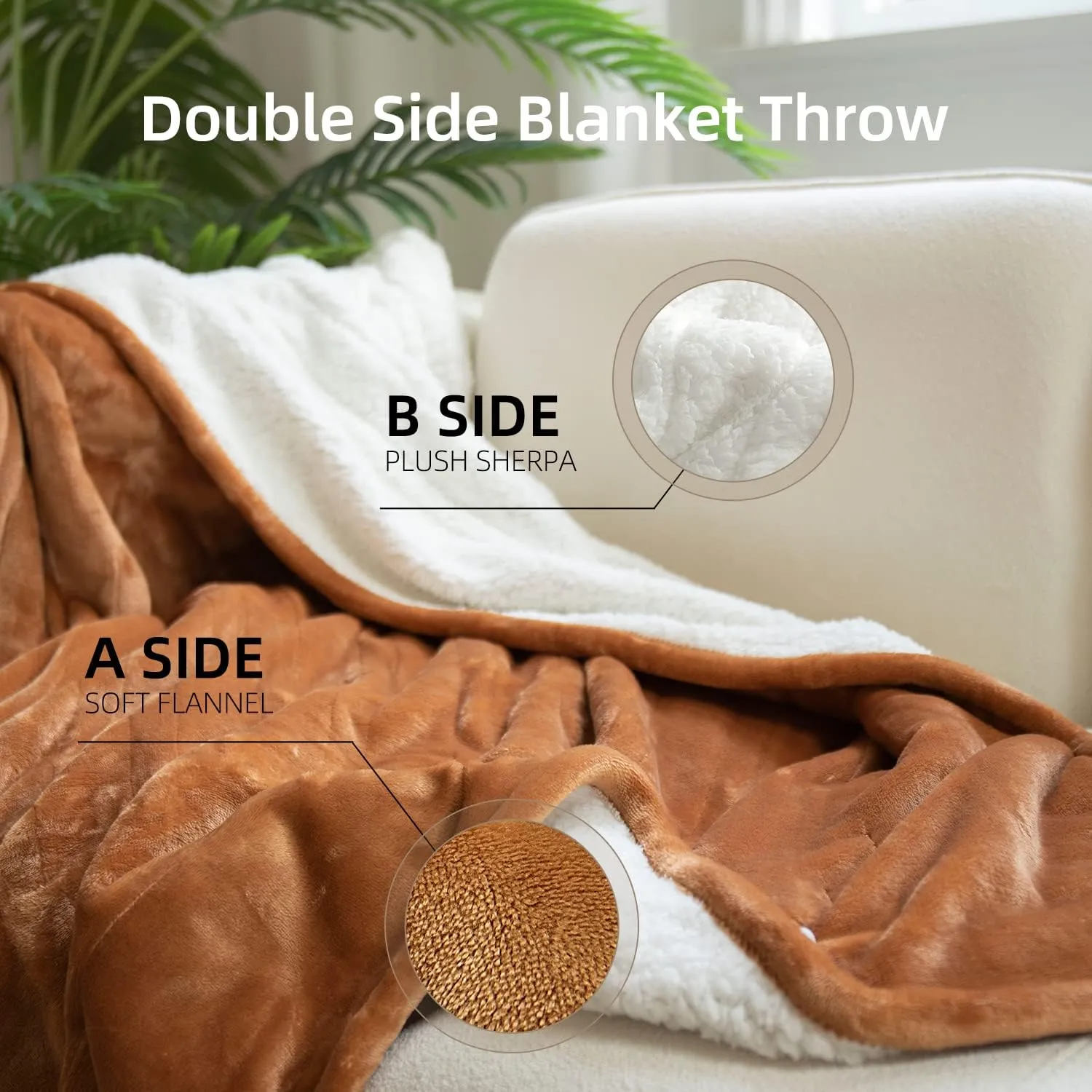 GOTCOZY Heated Blanket Electric Throw 50''X60''- Soft Silky Plush Electric Blanket with 4 Heating Level & 3 Hour Auto Off Heating Blanket, ETL Certified Machine Washable (Biscuit)
