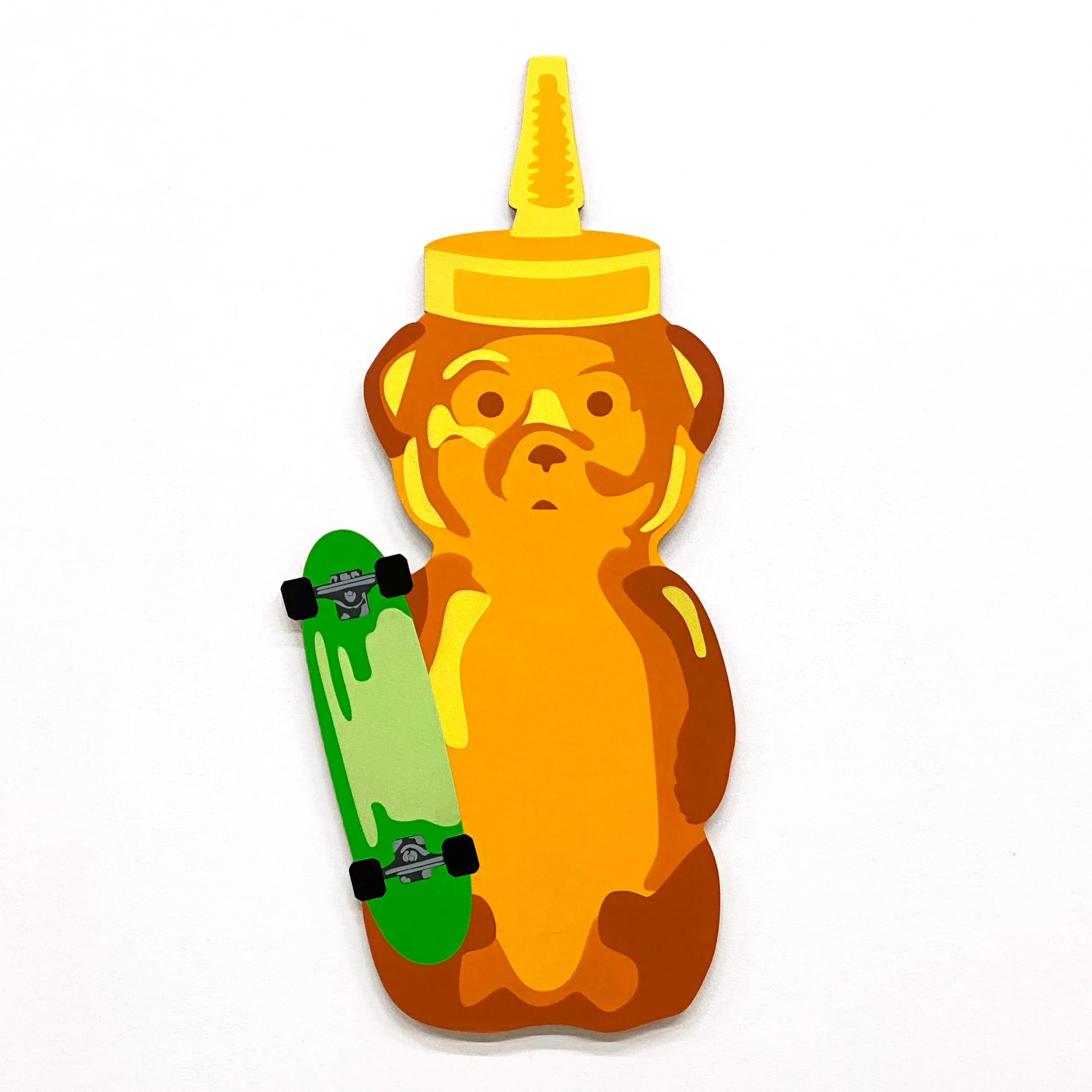 Green Skateboard Bear