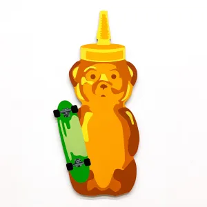 Green Skateboard Bear