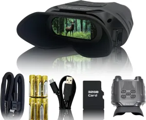 Grey Bear Night Vision Goggles, 9X Infrared Binoculars, IP45 for Hunting, Camping, View Range 1248ft in Day & 591ft in Total Dark - Night Vision Star