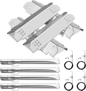 Grill Replacement Parts for Nexgrill 720-0888, 720-0888N, 720-0888A, 720-0864, 720-0898, 720-0830A, Grill Burner, Heat Plates and Grill Igniters Kit for Home Depot Nexgrill 4 Burner 720-0830H