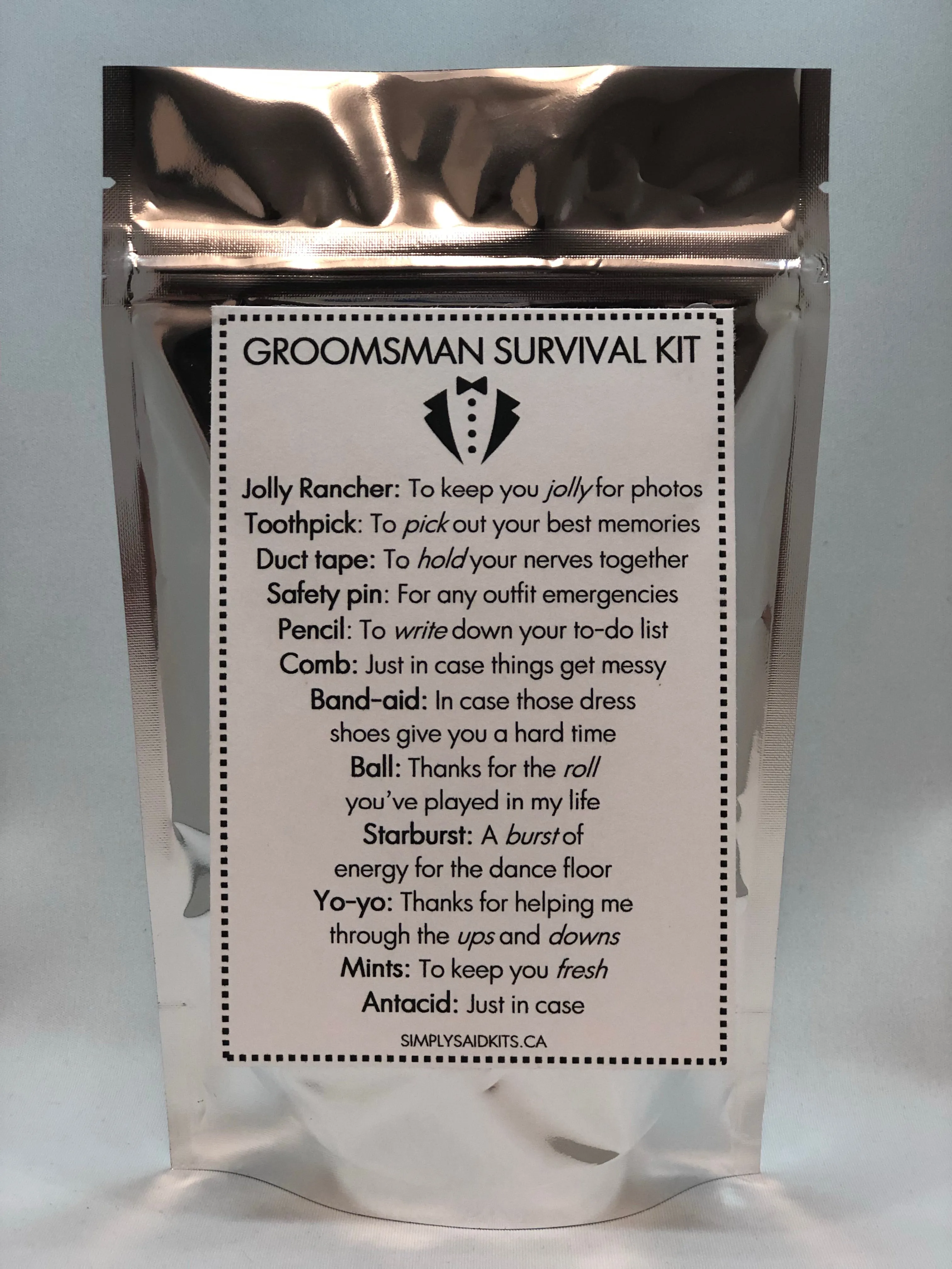 Groomsman Survival Kit