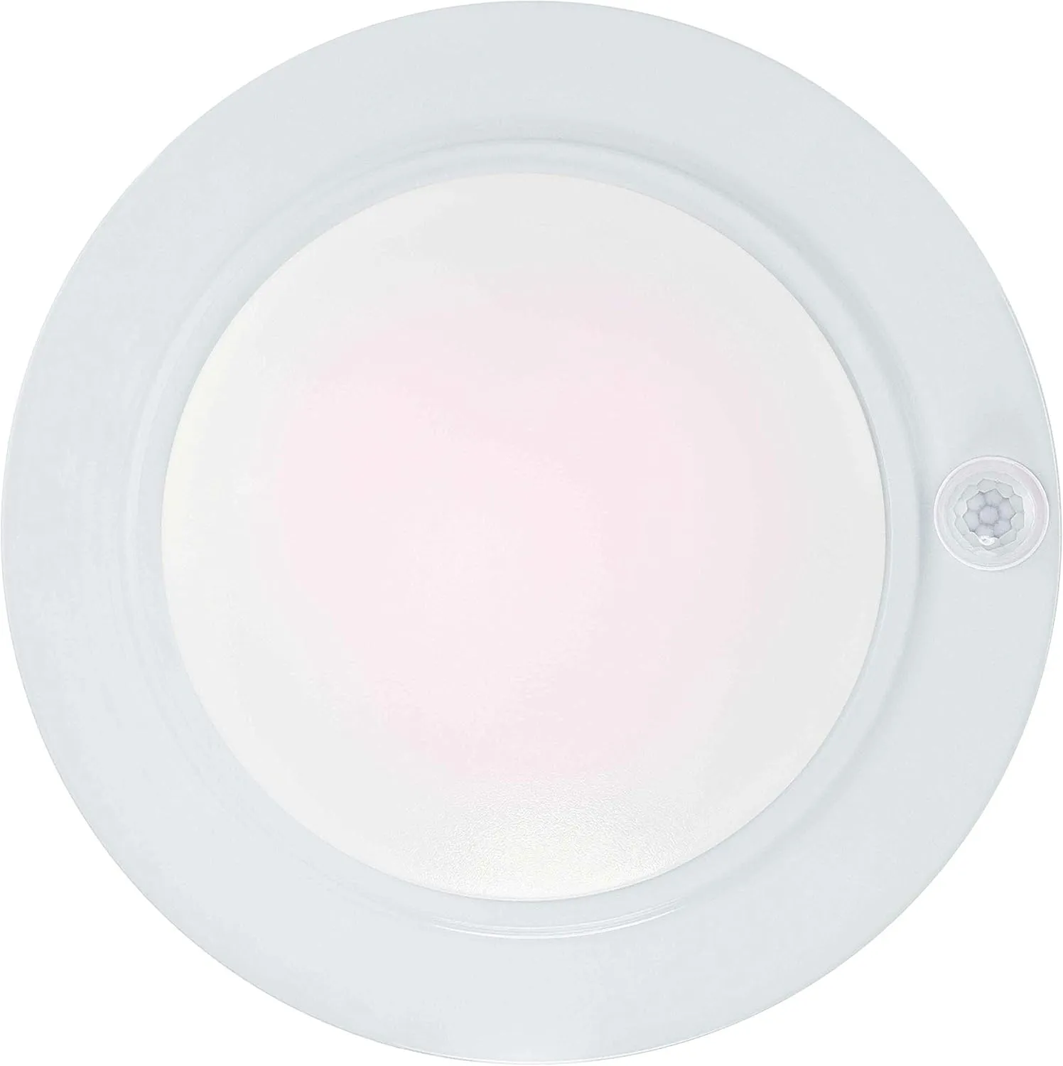 GRUENLICH LED Motion Sensor Flush Mount Ceiling Lighting Fixture, 8.7 Inch 11.5W 890 Lumen, Metal Housing, ETL Rated, 2-Pack, White Finish-5000K