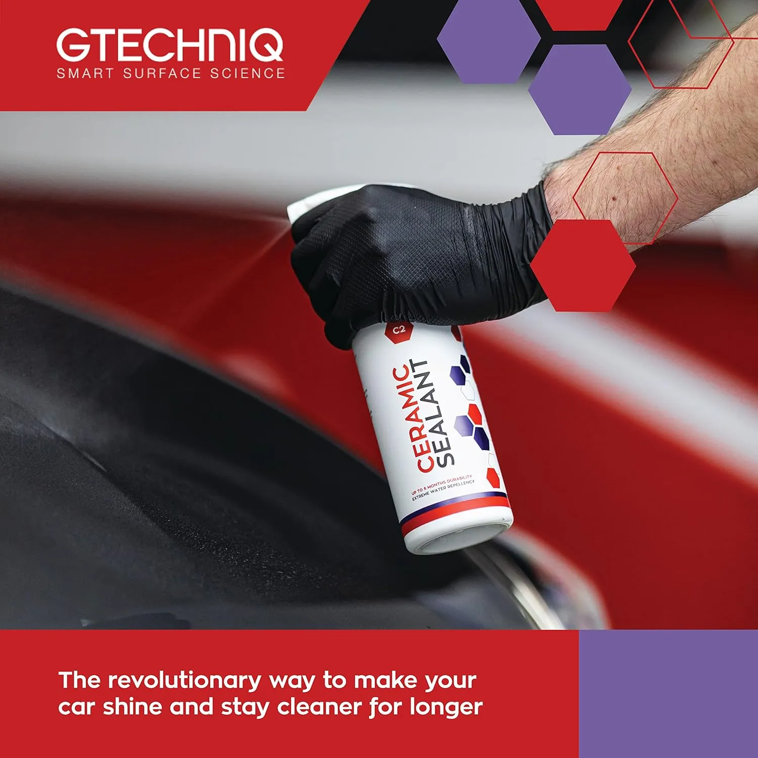 Gtechniq C2V3 Ceramic Sealant for Cars, Protect Car Paintwork, Trim, Tyres and Windows, High Shine, Easy to Apply - 1L (Sufficient for 4-5 Large Cars)