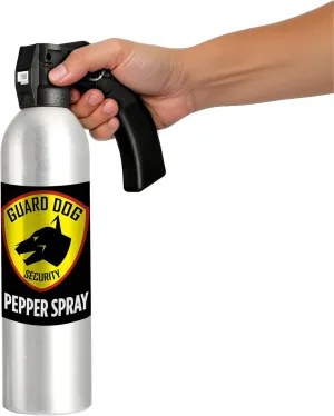Guard Dog Security Pepper Spray Self Defense 24 oz, Maximum Strength Self-Defense Spray with Pistol Grip, 45-Foot Range, Easy Access Outdoor Personal Protection, Crowd Control