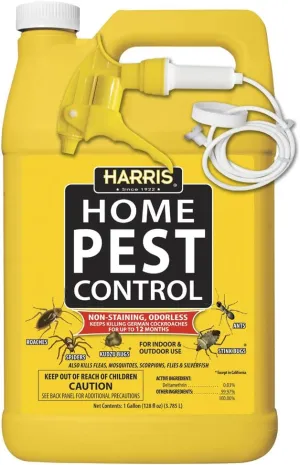 Harris Home Insect Killer, Liquid Gallon Spray with Odorless and Non Staining Residual Formula - Kills Ants, Roaches, Spiders, Kudzu Bugs, Stink Bugs, Fleas, Mosquitos, Scorpions, Flies and Silverfish
