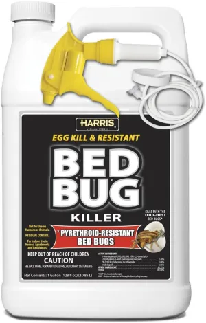 Harris Toughest Bed Bug Killer, Liquid Spray with Odorless and Non-Staining Extended Residual Kill Formula (Gallon)