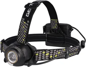Headwars HLP-2304 LED Headlight, USB Rechargeable (Dedicated Rechargeable Battery/AA Battery), Strong, 750 Lumens, Waterproof, for Work and Professional Use