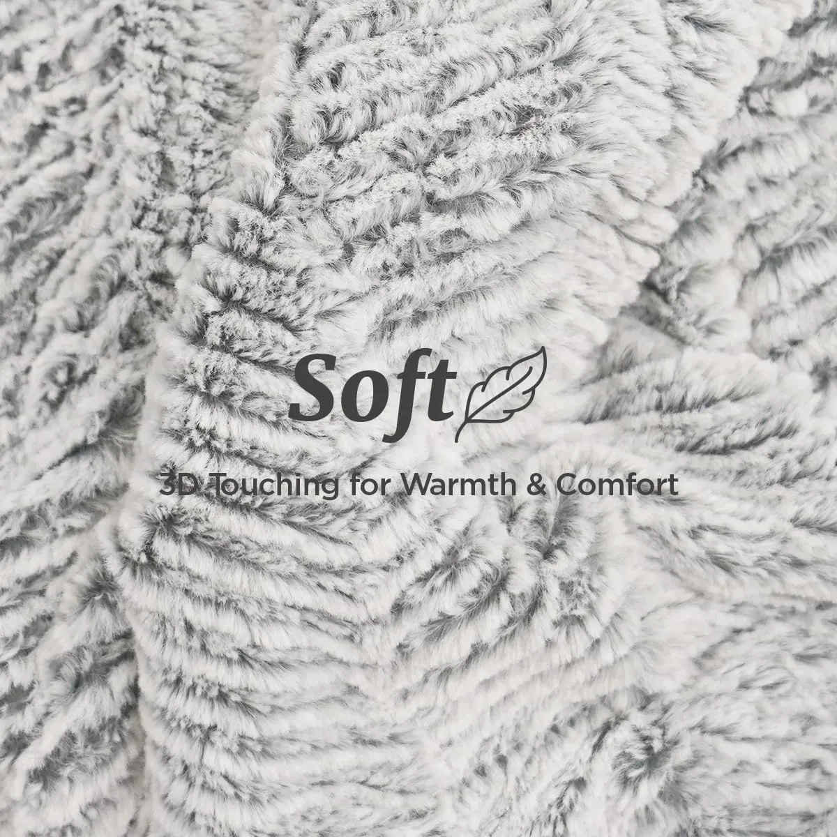 Heated Blanket Electric Blanket 50" x 60" - Cozy Soft Heated Throw with 5 Heating Levels & 3 Hours Auto Off,Machine Washable,ETL & FCC Certification,Over-Heat Protect(Frosty Gray)