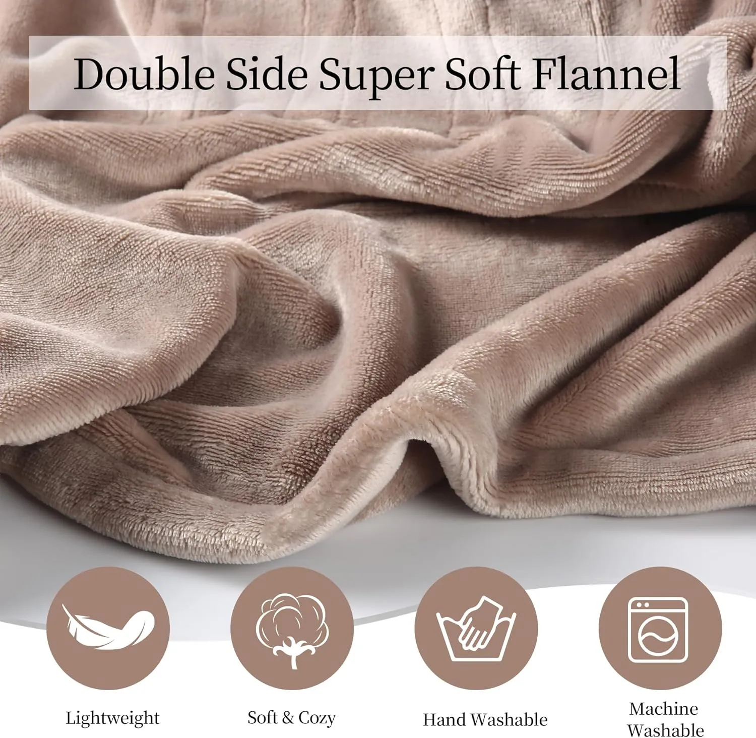 Heated Blanket Electric Throw, 50" x 60" Electric Blanket with 5 Heating Levels & 4 Hours Timer, Soft Cozy Flannel Heating Throw Blanket with Overheating Protection for Home Office Use