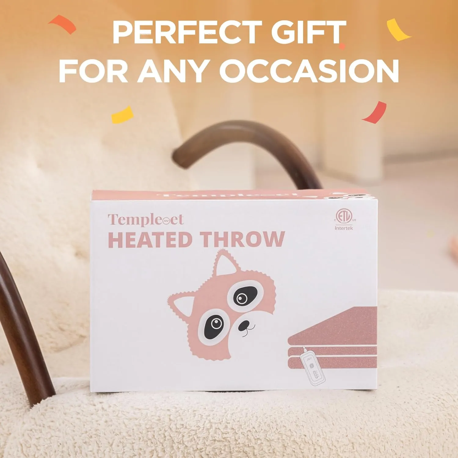 Heated Blanket Electric Throw 50" x 60" -Heated Throw Blanket with 4 Heating Levels & 3 Hours Auto Off,Machine Washable,ETL & FCC Certification,Over-Heat Protect（Candy Pink）