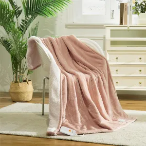 Heated Blanket Electric Throw 50" x 60" -Heated Throw Blanket with 4 Heating Levels & 3 Hours Auto Off,Machine Washable,ETL & FCC Certification,Over-Heat Protect（Candy Pink）