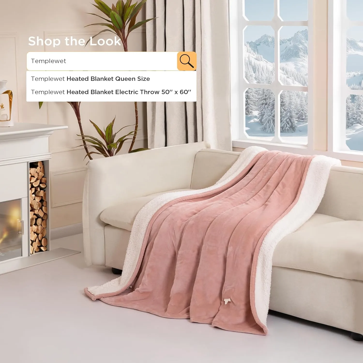 Heated Blanket Electric Throw 50" x 60" -Heated Throw Blanket with 4 Heating Levels & 3 Hours Auto Off,Machine Washable,ETL & FCC Certification,Over-Heat Protect（Candy Pink）