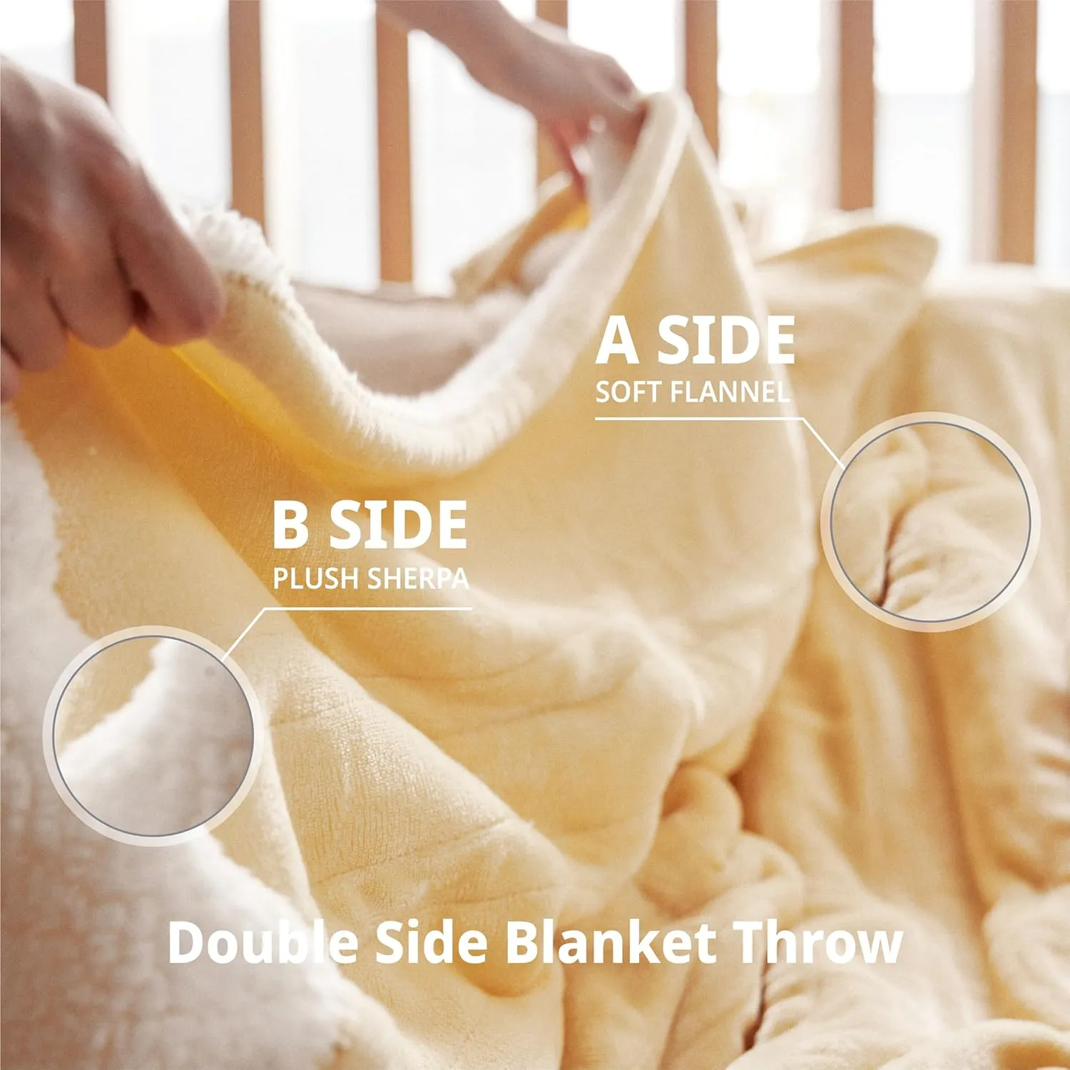 Heated Blanket Electric Throw 50" x 60" -Heated Throw Blanket with 4 Heating Levels & 3 Hours Auto Off,Machine Washable,ETL & FCC Certification,Over-Heat Protect（Cheesy Yellow）