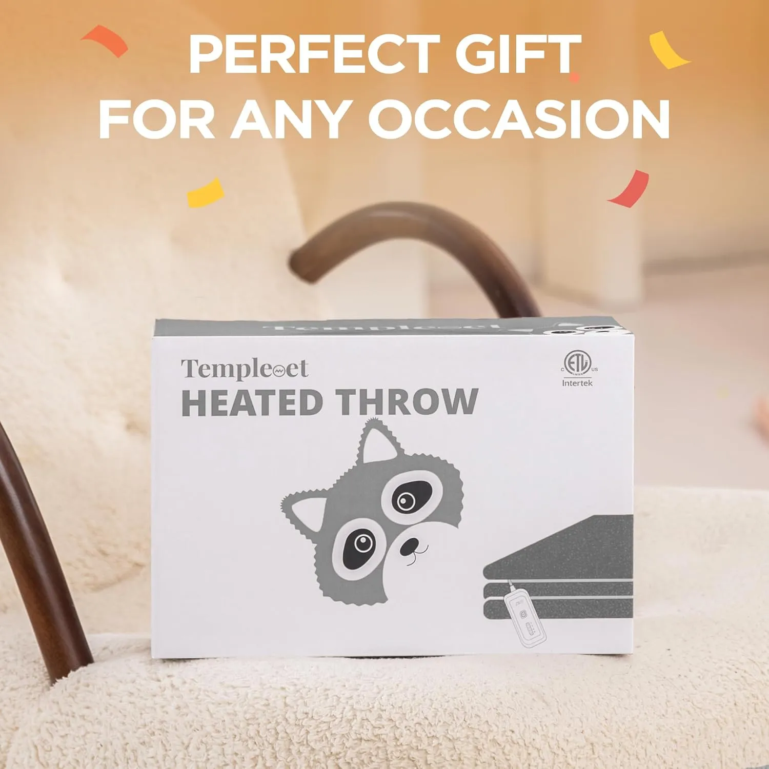 Heated Blanket Electric Throw 50" x 60" -Heated Throw Blanket with 4 Heating Levels & 3 Hours Auto Off,Machine Washable,ETL & FCC Certification,Over-Heat Protect（Dark Gray）