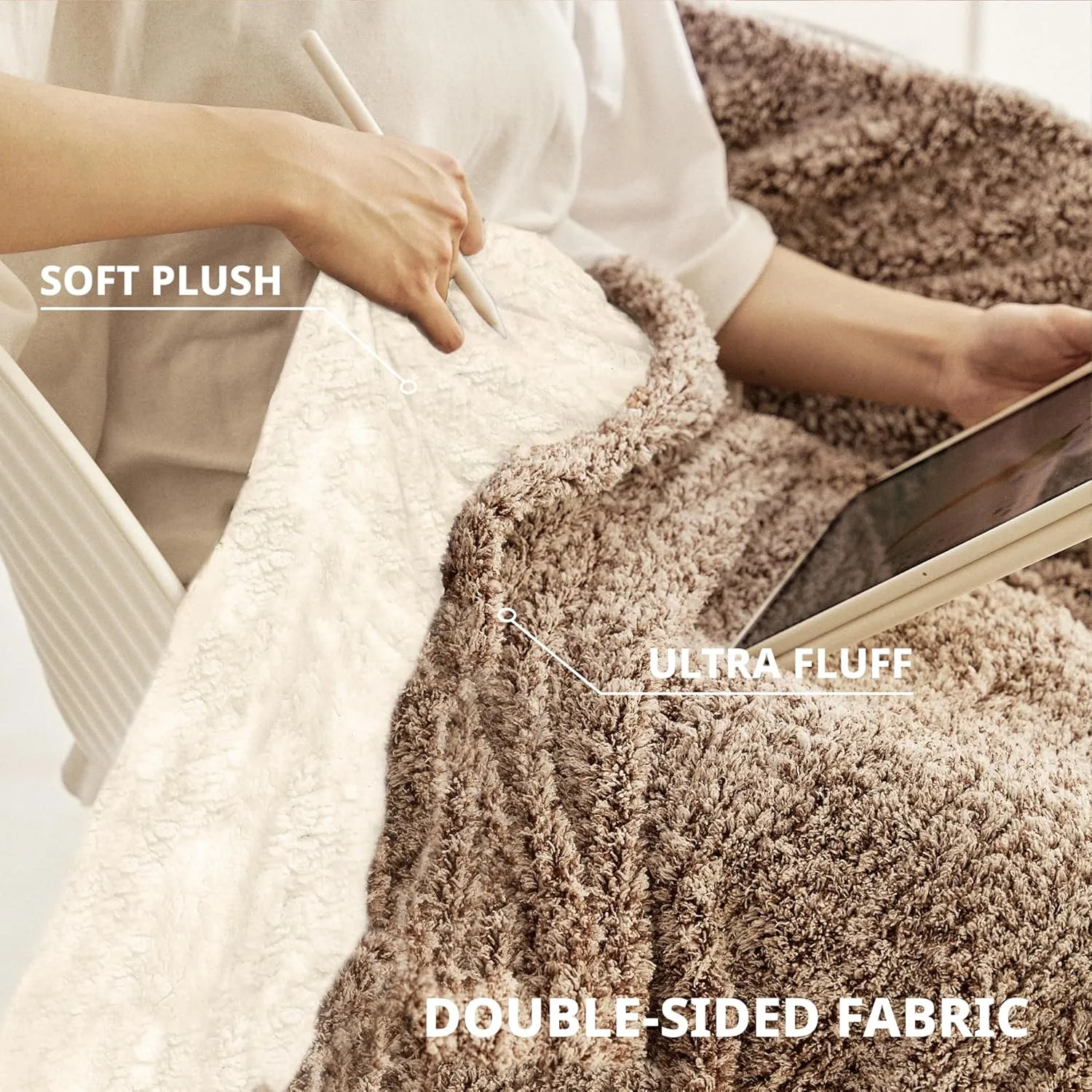 Heated Blanket Electric Throw 50" x 60" -Heated Throw Blanket with 5 Heating Levels & 3 Hours Auto Off,Machine Washable,ETL & FCC Certification,Over-Heat Protect（Racoon）