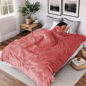 Heated Electric Blanket Full Size 72''x84'', Soft Flannel with 10 Hour Auto Off - 5 Heat Settings - Machine Washable - Brick Red