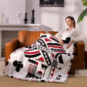 Heated Electric Blanket Throw 50 x 60” Double Sherpa Heating Throw Blanket Reversible Ultra Cozy for Long-Lasting Heat Lock with Smart 6 Heating Setting & 4 Hours Auto Off, Machine Washable - Red K