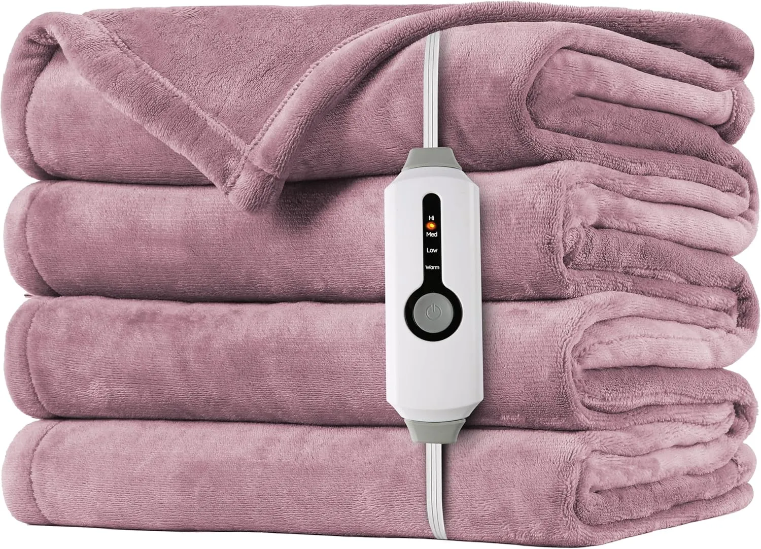 Heated Electric Blanket Twin Size 62"x84" - Cozy Warm Flannel Heated Blanket with 4 Heating Levels & 10 Auto Off - Winter Comfort Heating Blanket, Sleep Aid Bedding, Purple