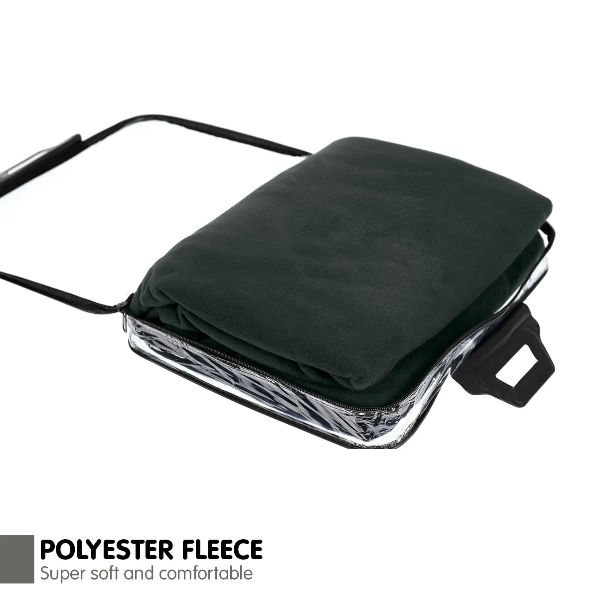 Heated electric car blanket -black