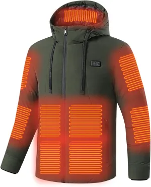Heated Jacket for Men Women with 15 Heating Areas Heated Coat Heated Body Warmer USB Electric Heated Outerwear