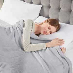 Heated Plush Electric Bedding Blanket, Light Grey: King