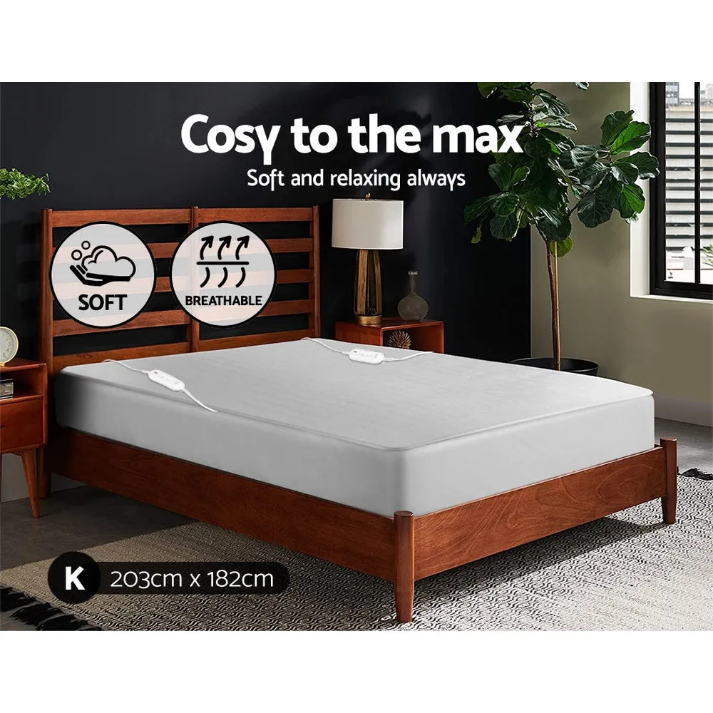 Heated Underlay (King) Bed Fitted Electric Blanket - Polyester