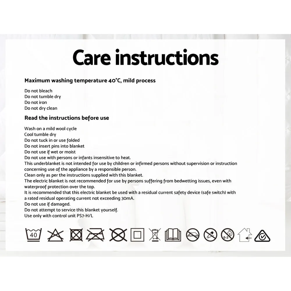 Heated Underlay (Queen) Bed Fitted Electric Blanket - Polyester