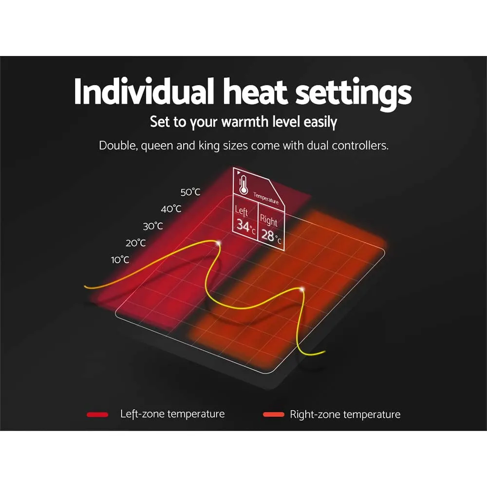 Heated Underlay (Queen) Bed Fitted Electric Blanket - Polyester