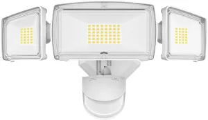 HGGH Motion Sensor Outdoor Lights – Flood Lights Outdoor Security Light, LED Floodlights IP65 Waterproof 6000K 38W 4200LM with 3 Adjustable Heads, Exterior Light for House, Backyard, Porch