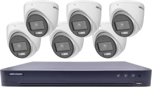 Hikvision T7208U2TA6C 5MP ColorVu TurboHD Kit 8 Channel DVR w/ 2TB HDD   (6) 5MP Outdoor ColorVu Turret Cameras (Renewed)