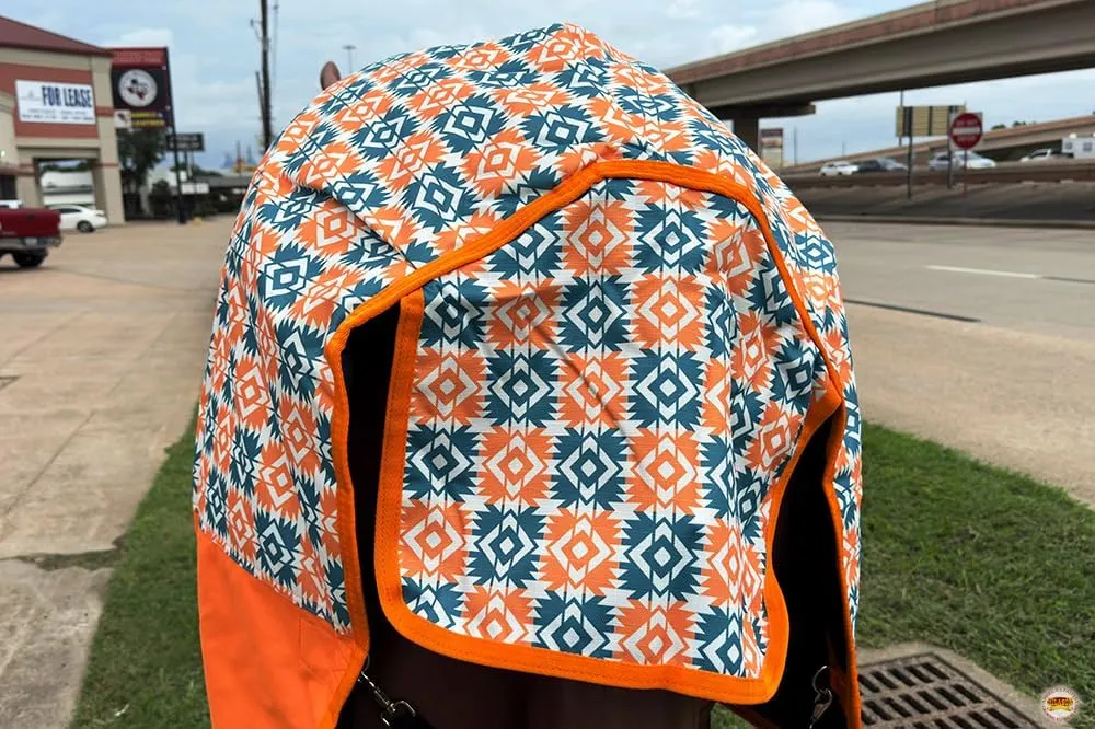HILASON Orange 76 in 1200D Winter Waterproof Poly Horse Blanket Belly Wrap | Horse Blanket | Horse