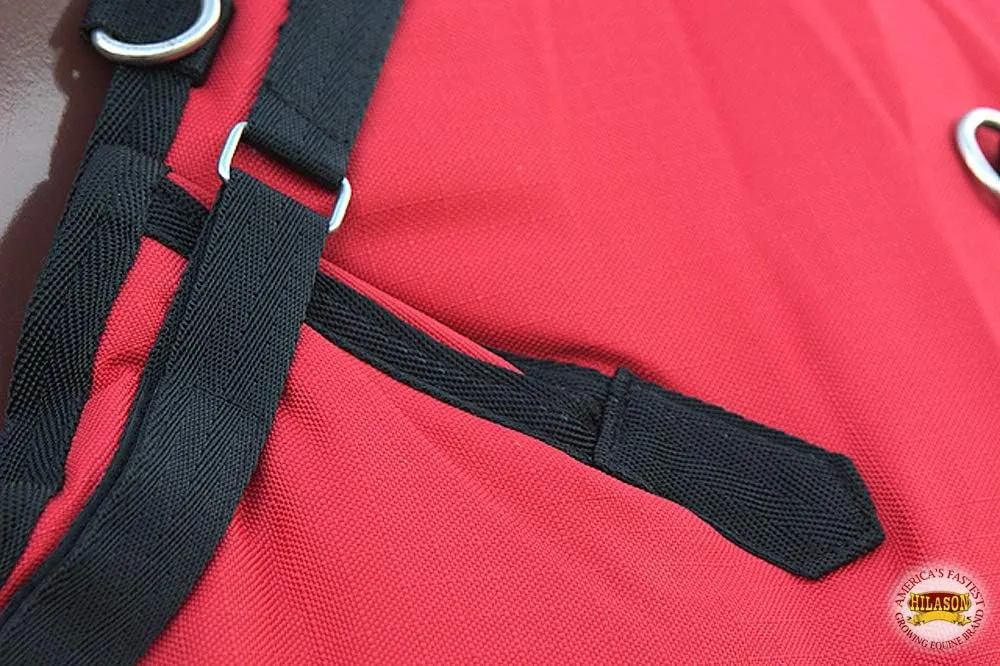 HILASON Red 81 in 600D Winter Waterproof Poly Horse Blanket Belly Wrap Red | Horse Sheet | Horse Turnout Sheet | Horse Sheets for Winter | Waterproof Turnout Sheets for Horses