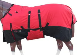 HILASON Red 81 in 600D Winter Waterproof Poly Horse Blanket Belly Wrap Red | Horse Sheet | Horse Turnout Sheet | Horse Sheets for Winter | Waterproof Turnout Sheets for Horses