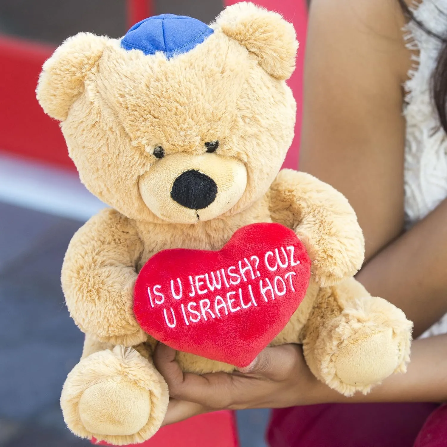 Hollabears 10" is U Jewish? Cuz U Israeli Hot Teddy Bear Hanukkah Funny Plush Gift