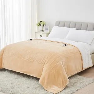 Homemate Heated Electric Blanket King Size - 100"x90" Heating BedBlanket Throw with 10 Heating Levels&8 Hours Auto Off, Fast Heating Over-Heated Protection Ultra Soft Flannel ETL Certified, Grey