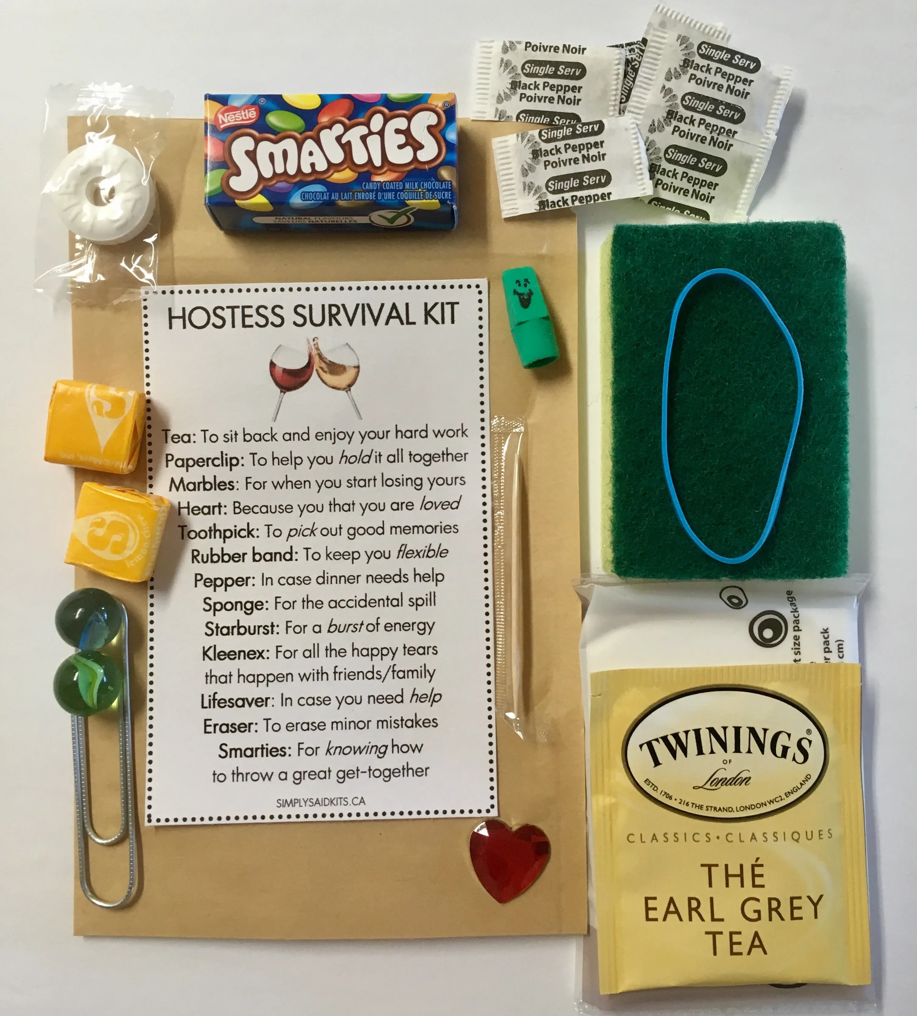 Hostess Survival Kit