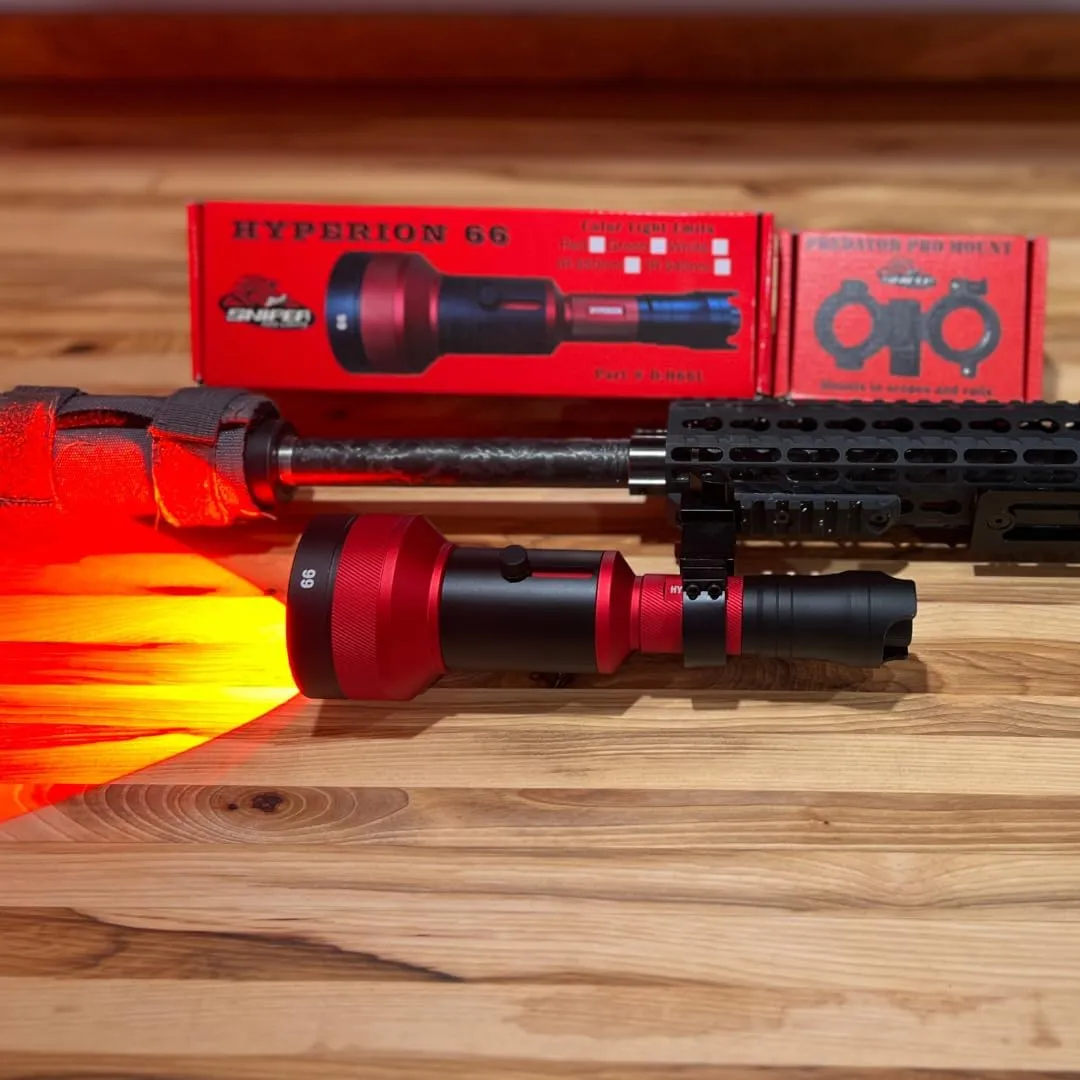 Hyperion 66 Gun Hunters Kit with Light Module and Adjustable Predator Pro Mount, Long Range Light for Night Time Predator, Hog and Varmint Hunting
