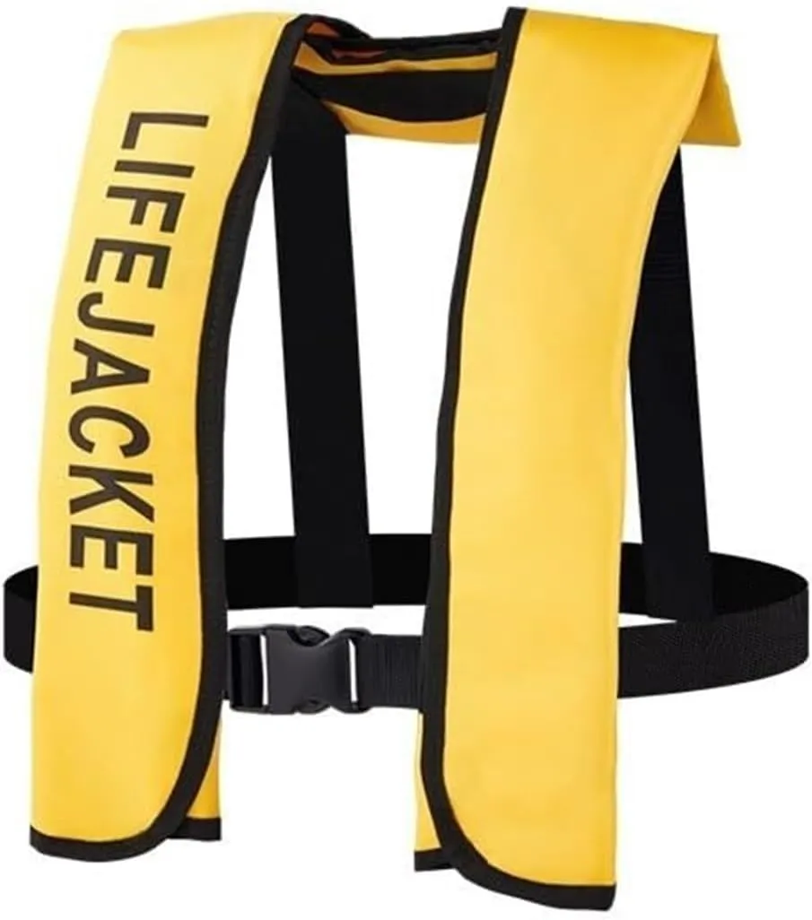 Inflatable Life Jacket, Automatic Self Inflating Life Vest Preserver with Manual Override Automatic, Manual Inflatable