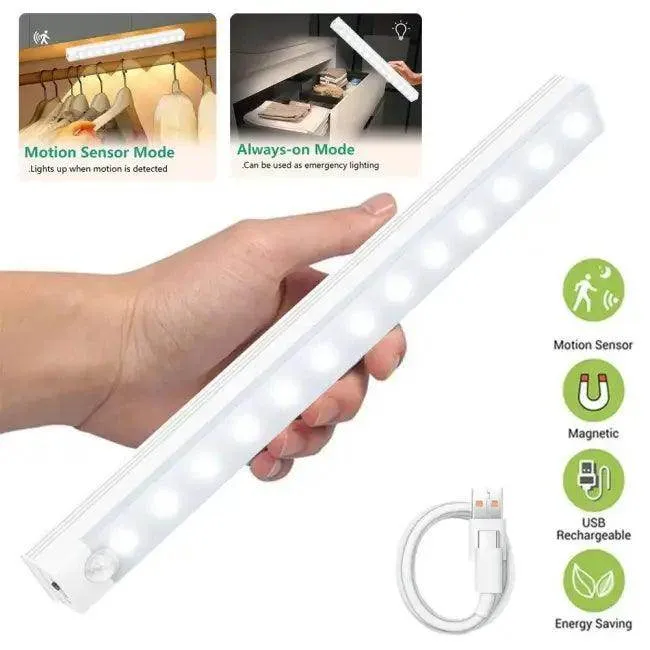 Iralan Motion Sensor LED Cabinet Light with USB Rechargeable