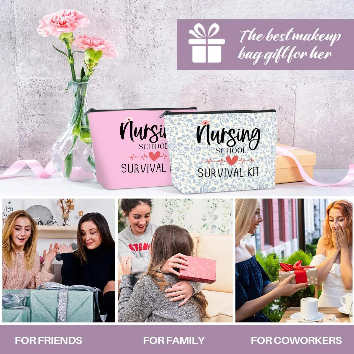 JIUWEIHU 2PCS Nursing Appreciation Gifts for RN Nurses Practitioner, Nurse Week Gifts Nursing School Survival Kit