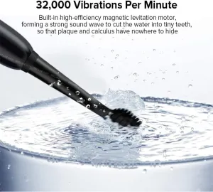 JYYBN Electric Toothbrush, Ultrasonic Electric Toothbrush USB Rechargeable Toothbrush Adult Electronic Washable Whitening Tooth Brush (Color : Black)
